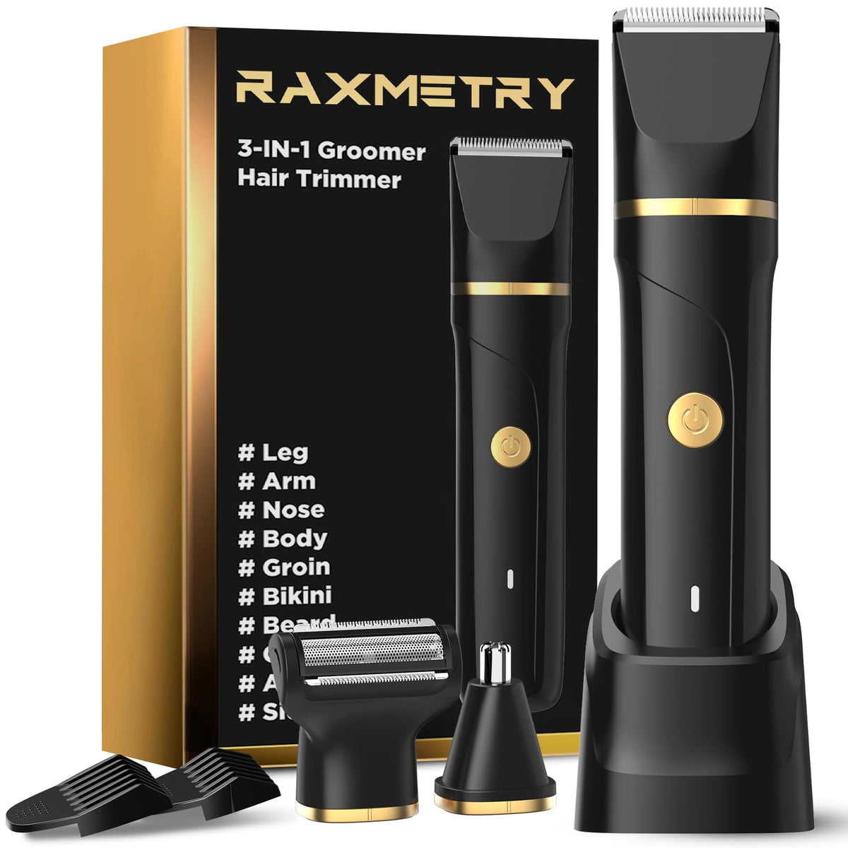 RAXMETRY cortabarba 3 en 1 presentacion, ideal para empezar grooming