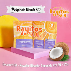 Rayitos de Sol: mezcla de peróxido y polvo para un resultado uniforme.