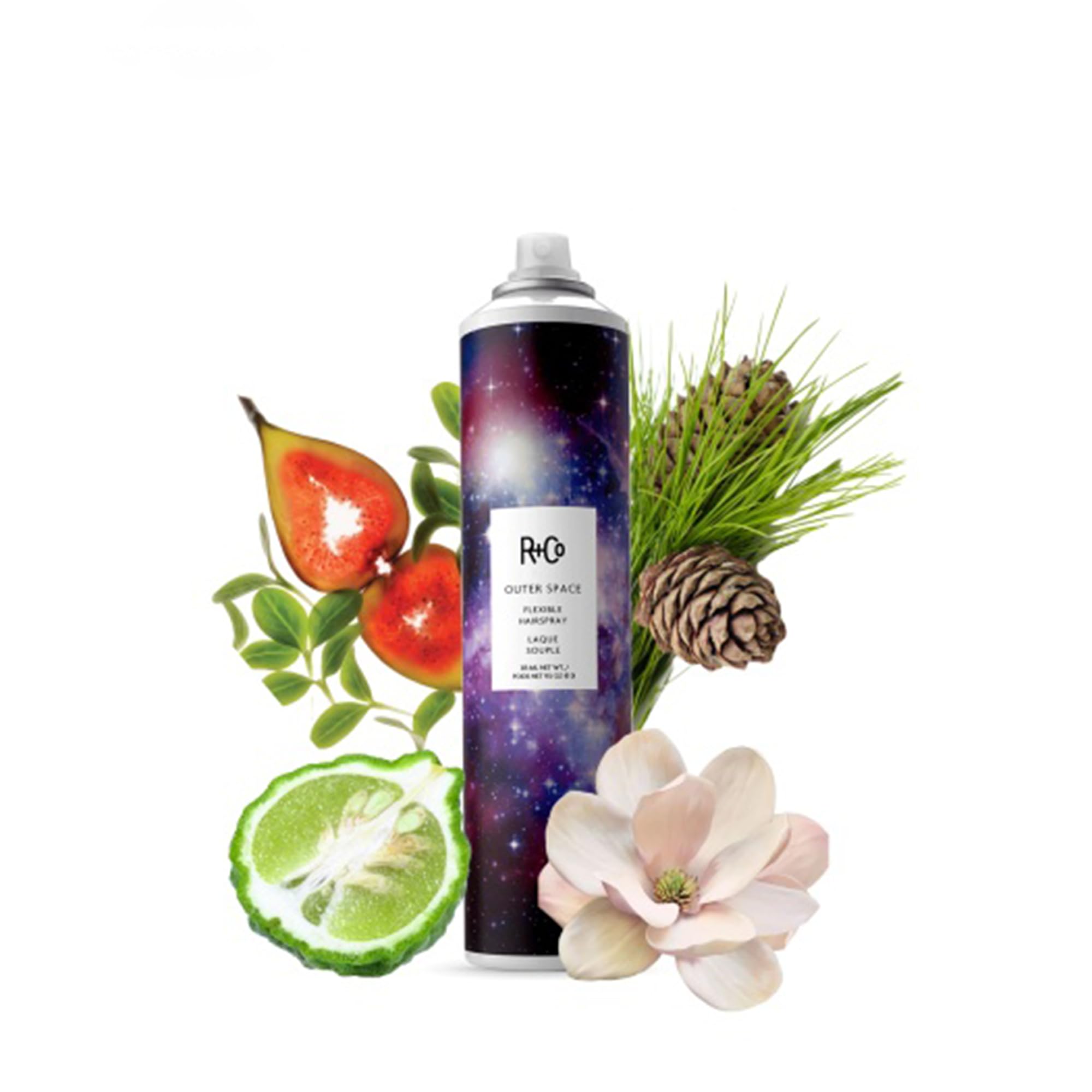 R+Co Outer Space Spray protection thermique pendant le coiffage