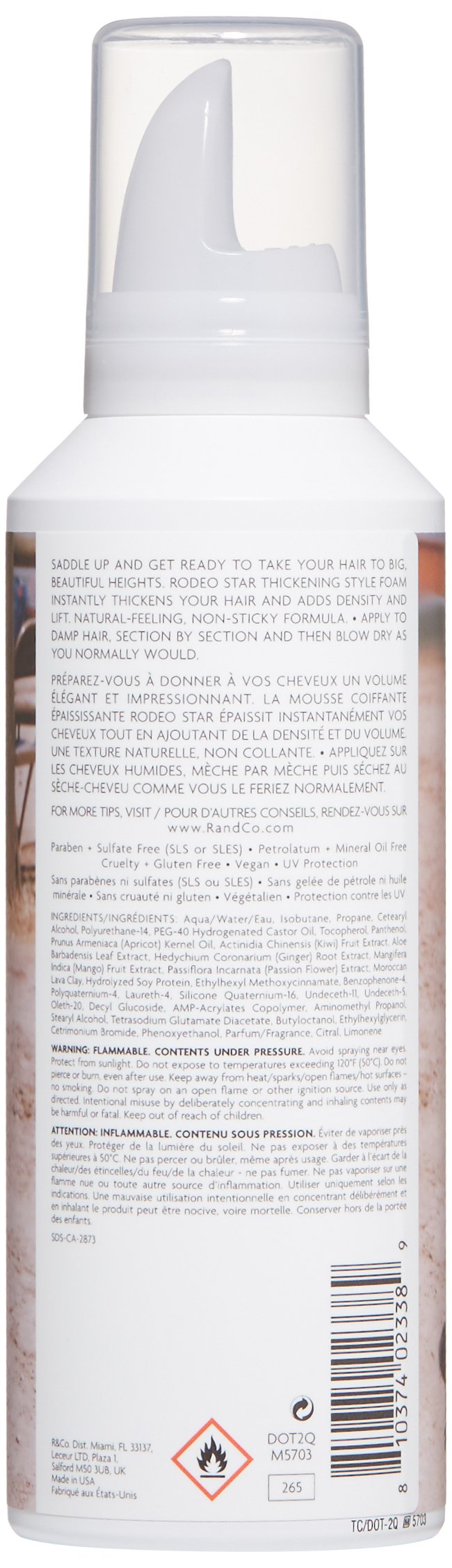 R+Co Rodeo Star aplicación de volumen para peinado con cuerpo.