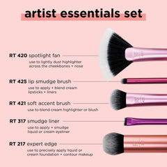 Real Techniques Artist Essentials cepillo delineador crema, trazos nítidos y controlados
