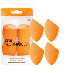 Real Techniques Miracle Complexion: esponja set de 4 para un acabado uniforme y sin rayas
