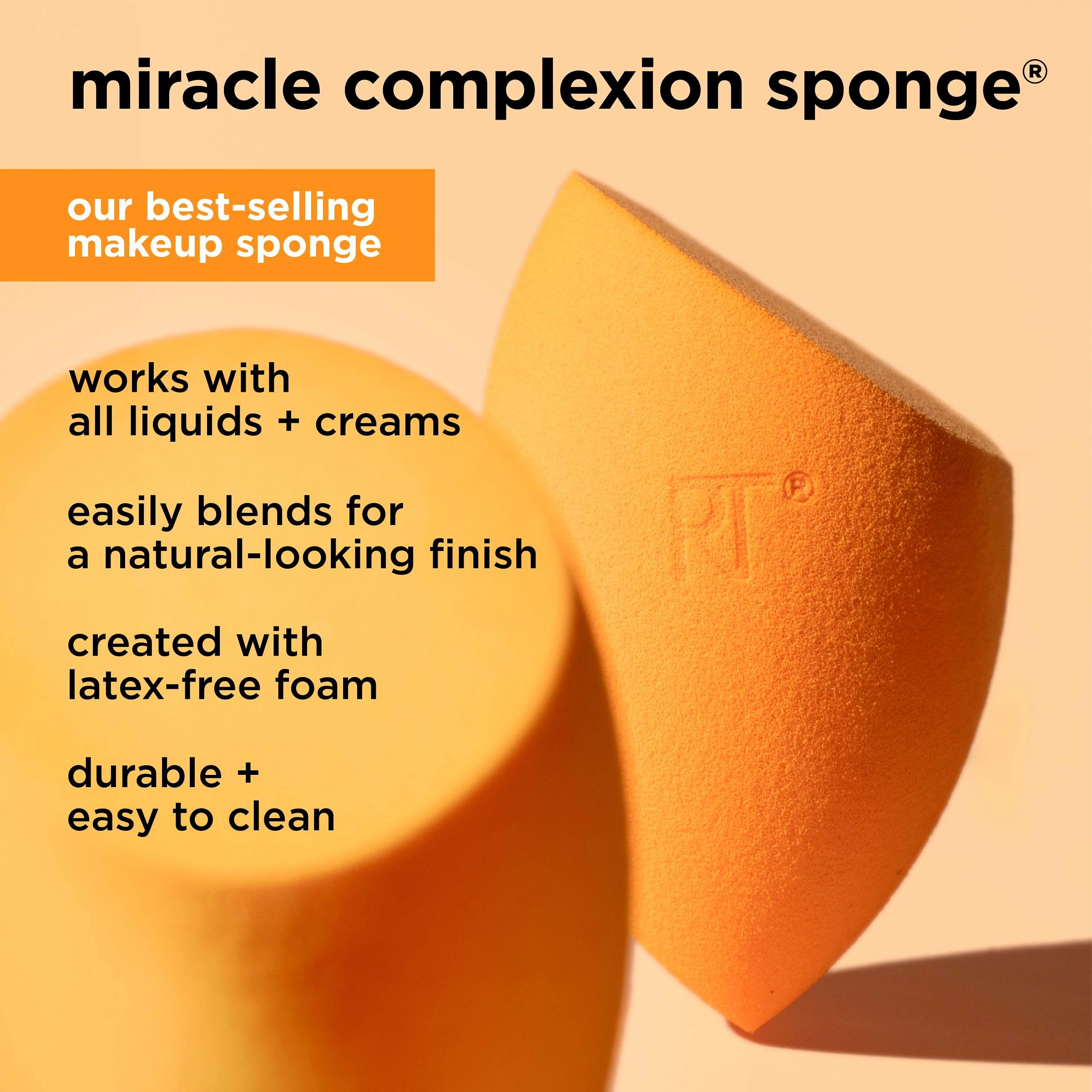 Real Techniques Miracle Complexion Esponja Aplicación 3 Puntos: técnica para un look equilibrado.