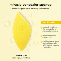 Esponja para correctores líquidos o cremosos Real Techniques Miracle Concealer.