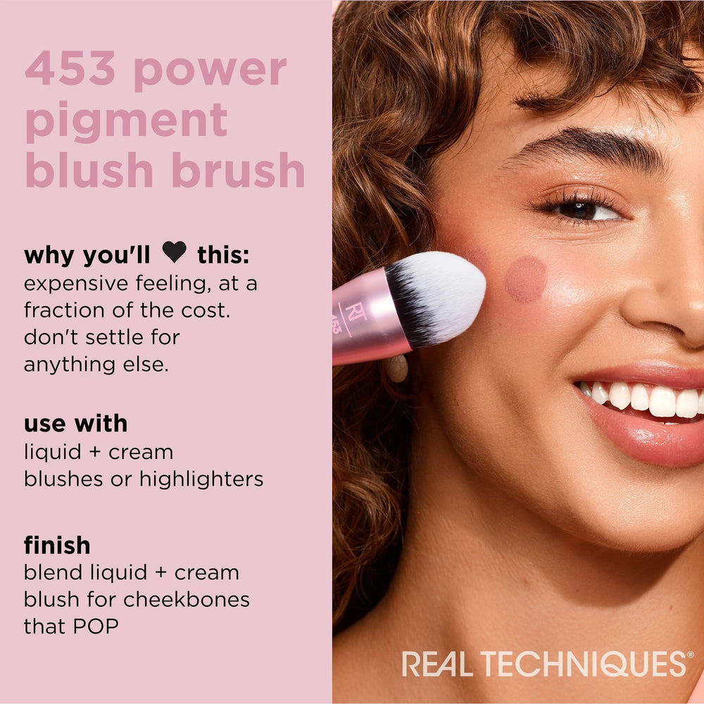 Real Techniques Power Pigment: pelo denso para mayor pigmento y cobertura.