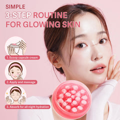 Realori Jelly Capsule glow close-up highlighting radiant skin without greasiness.