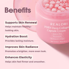 Realori Vitamin C Capsule Cream swatch showing brightening hydration.