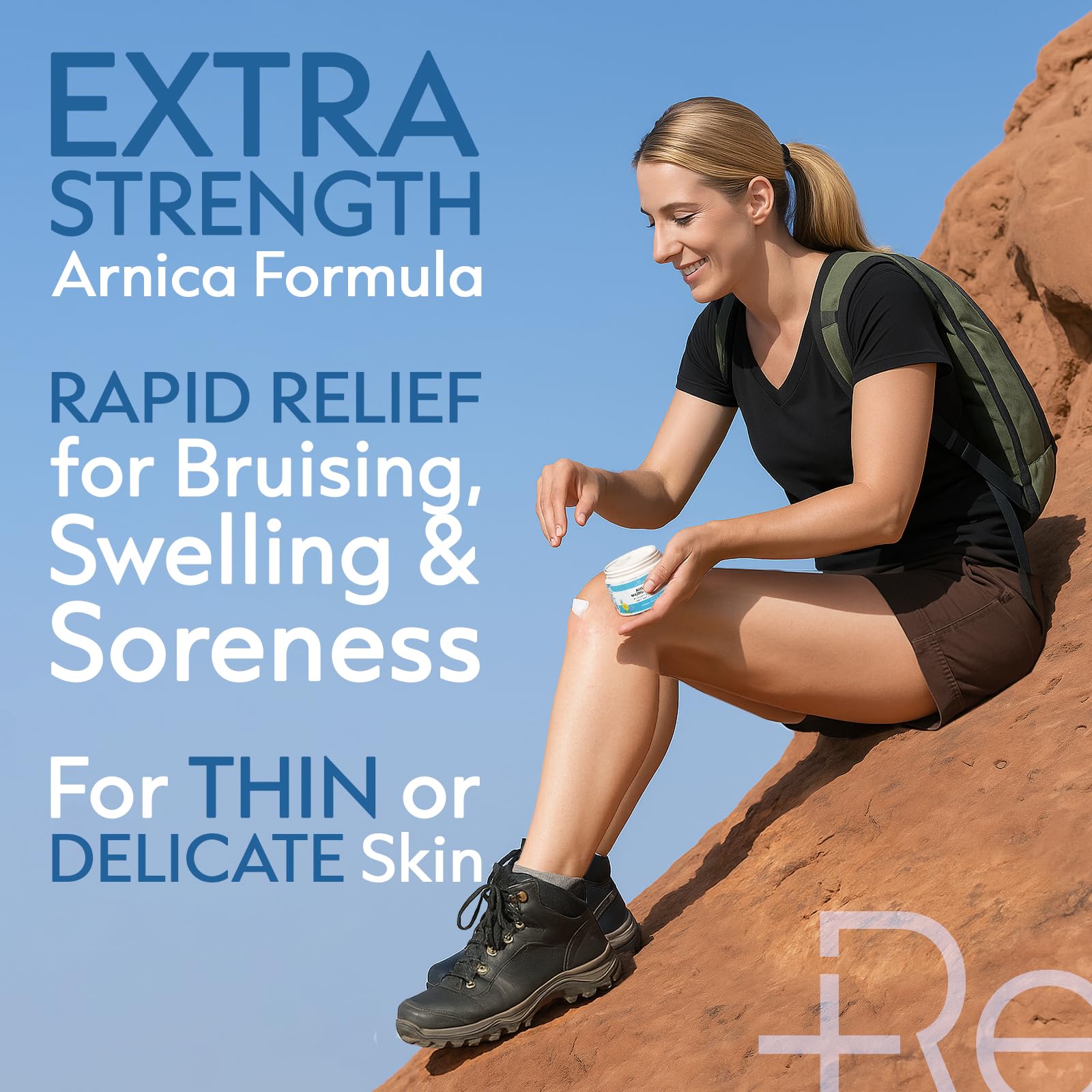 Recuren Plus Arnica crema, textura no grasa con absorción rápida.
