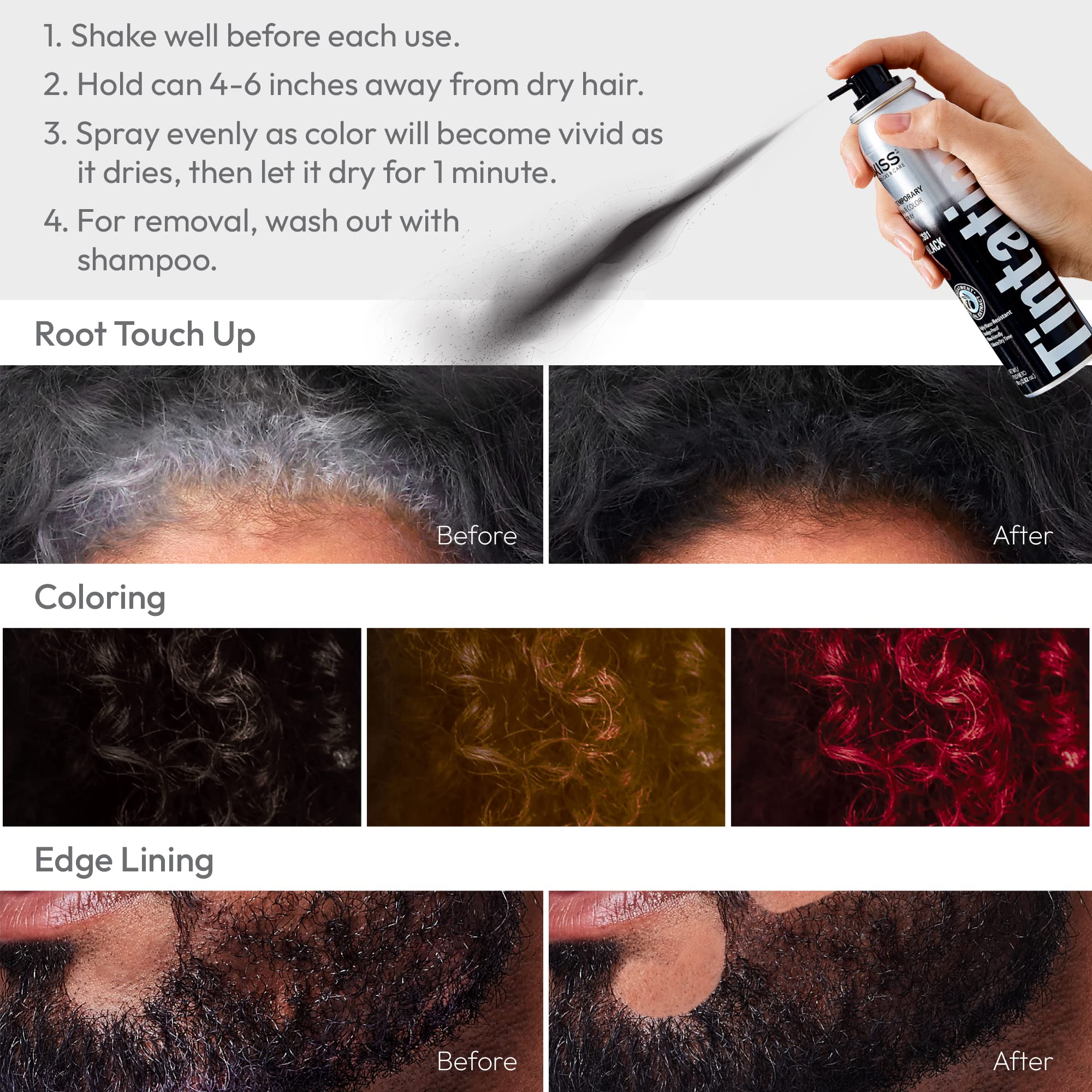 Red by Kiss suitable for all hair types with adaptive pigment coverage.