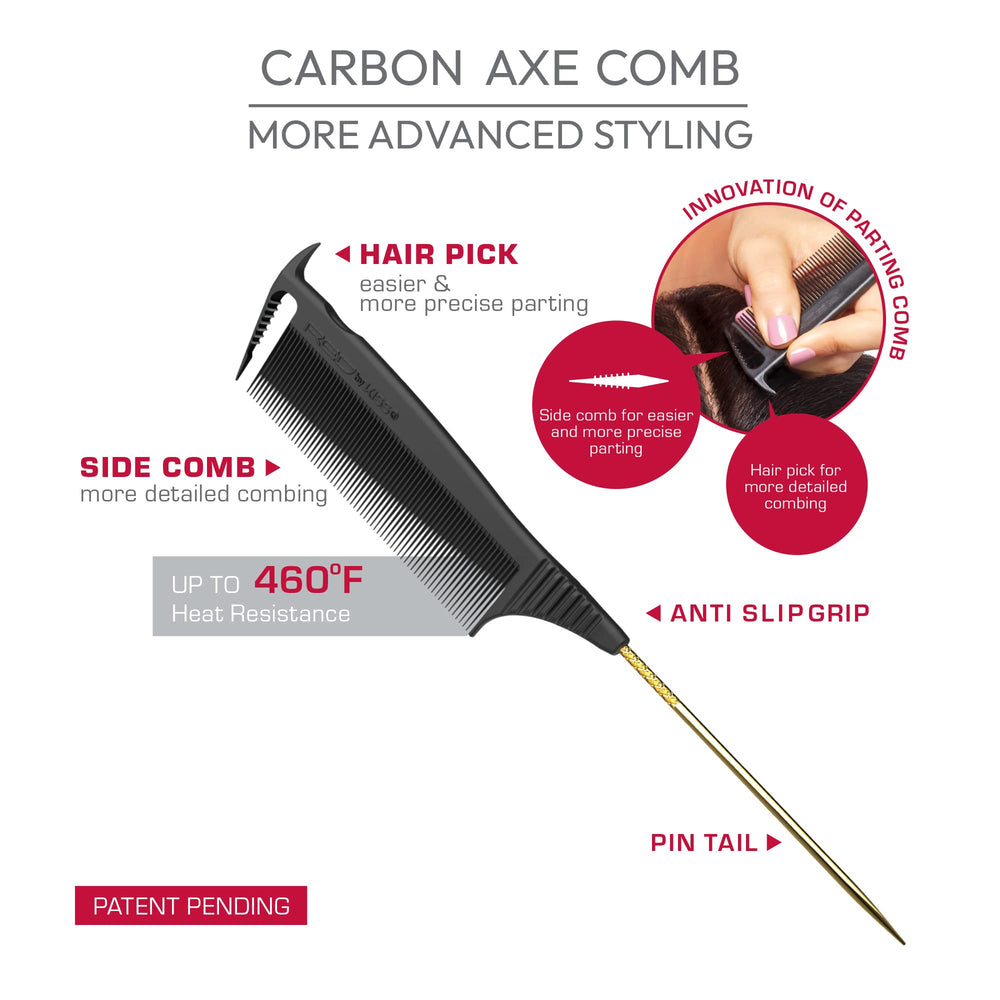 RED by Kiss Carbon Axe peine anti-encrespamiento para cabello suave