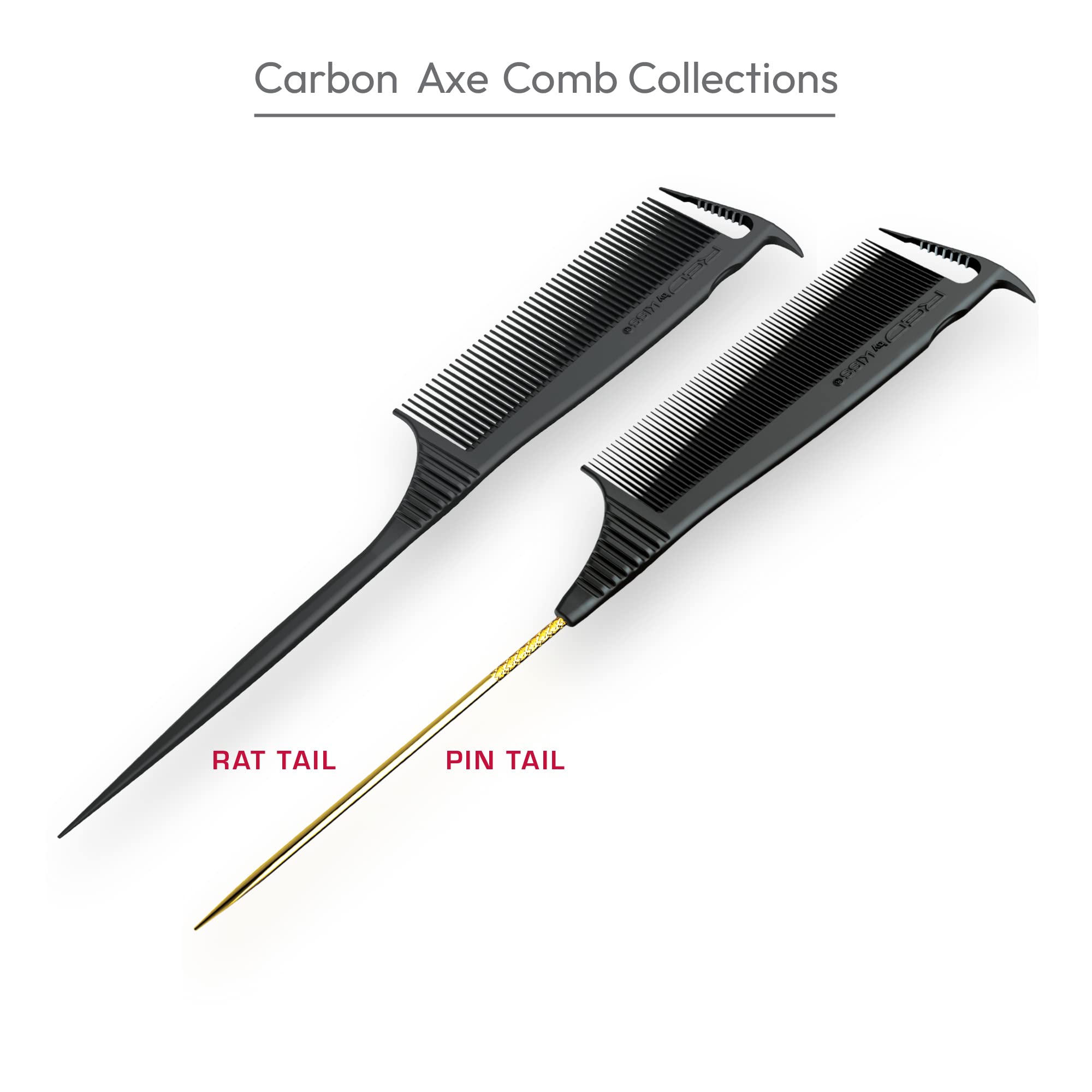 RED by Kiss Carbon Axe peine de punta para secciones precisas