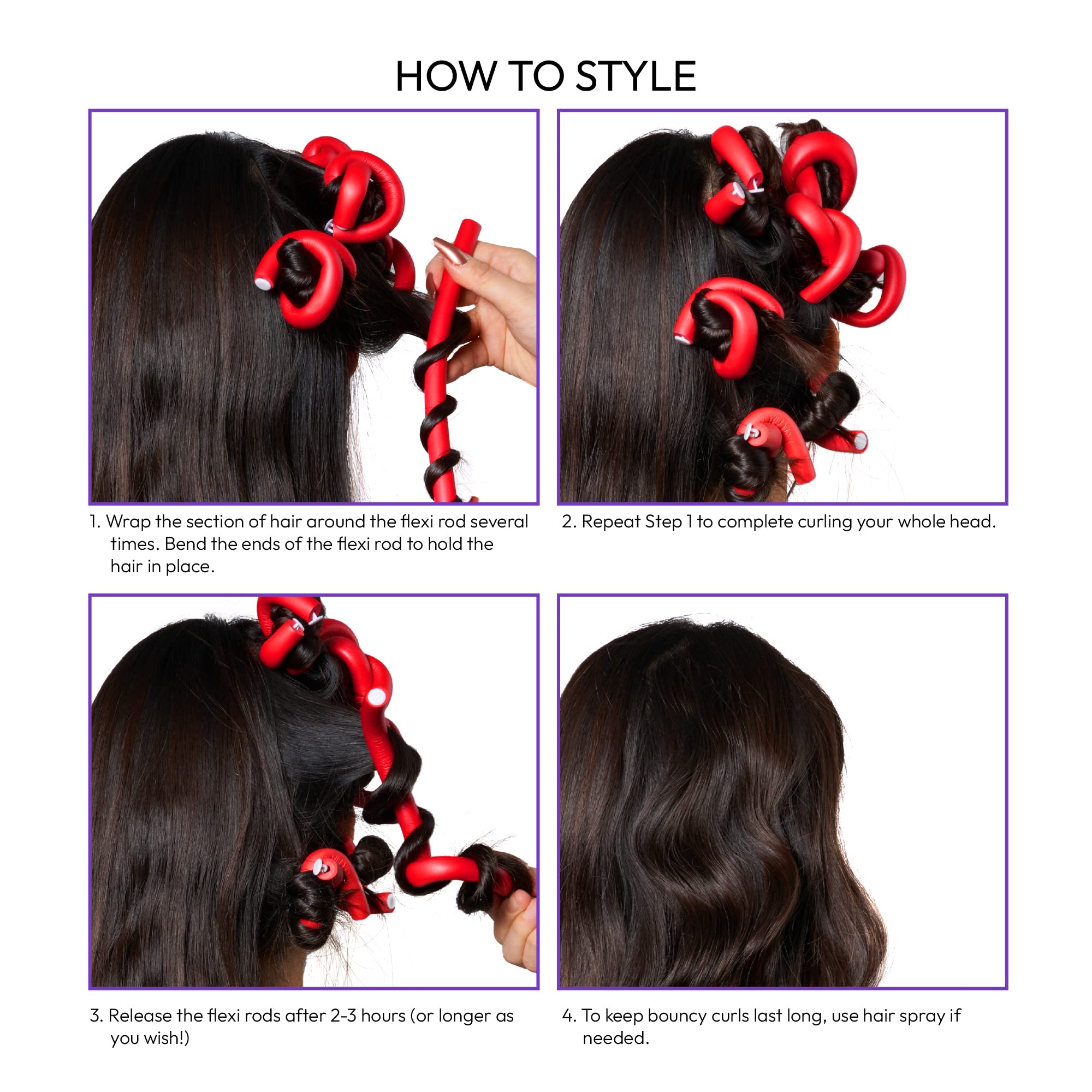 Red by Kiss Flexi Rods: diseño flexible para mayor confort.