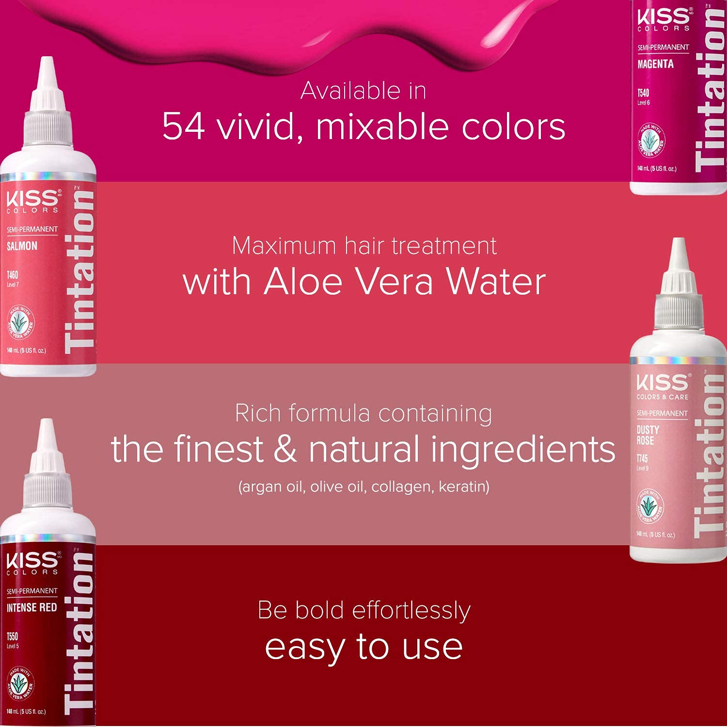 Red by Kiss Tintation aceite de argán para nutrición durante el color