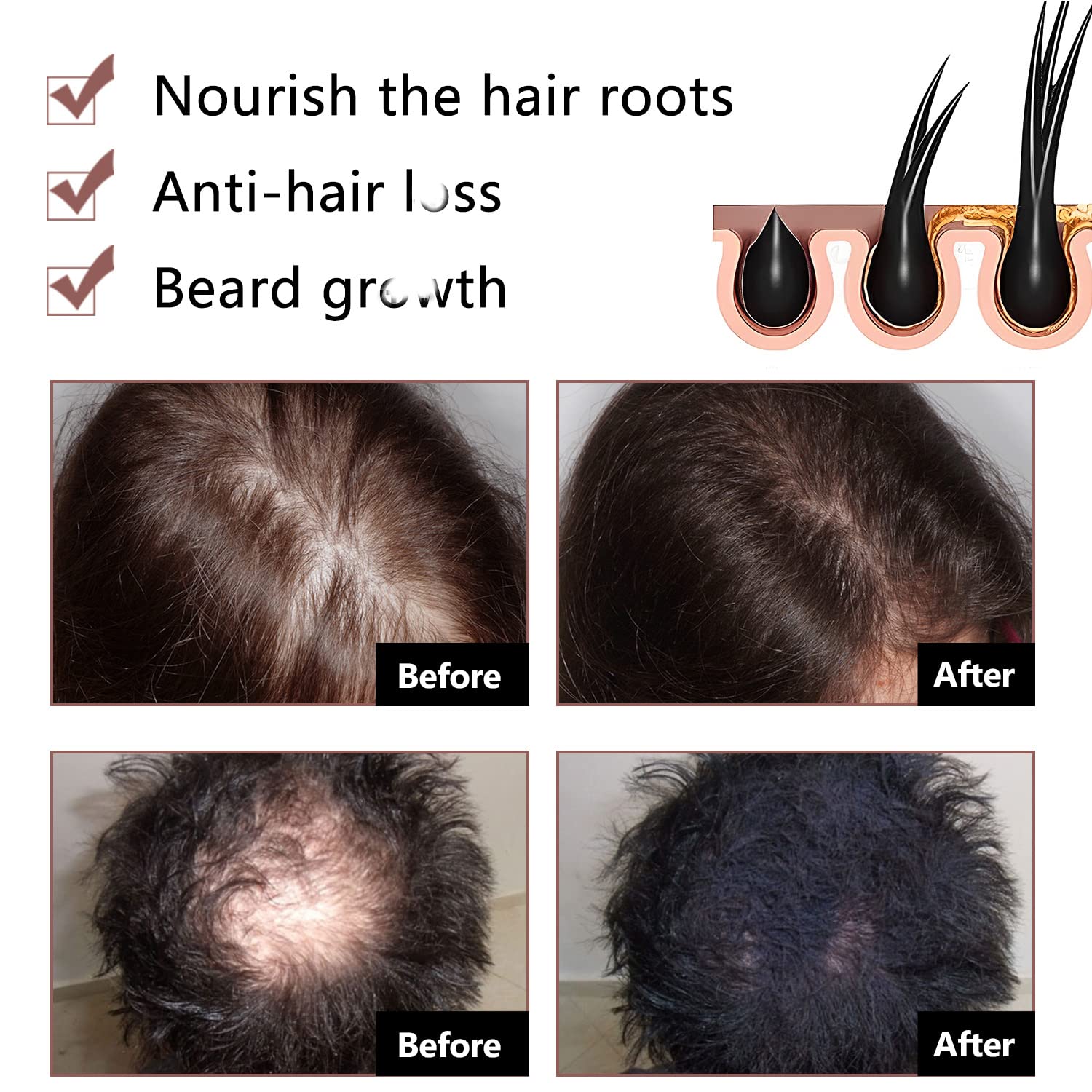 Rednow polygonum bar dark hair look with enhanced shine.