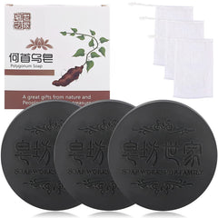 Rednow polygonum shampoo bar bottle demonstrates deep cleansing for a refreshed scalp.