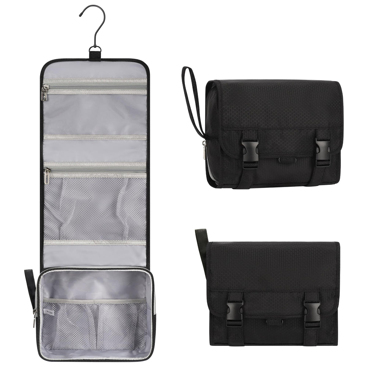 Relavel bolsa de aseo colgante compacta para viaje y organización.