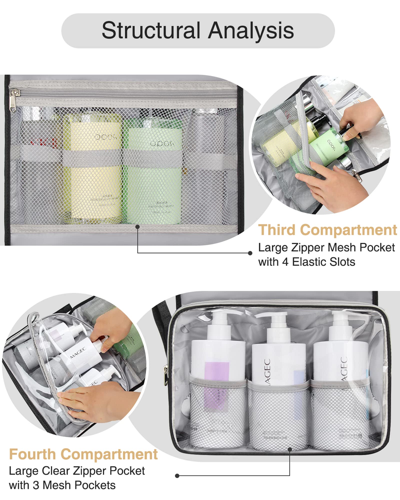 Relavel bolsa de aseo viajera impermeable y duradera.