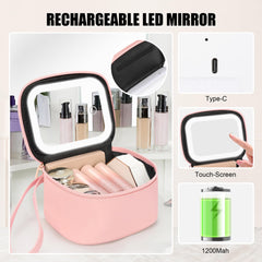 Relavel bolso maquillaje mini cuero PU duradero y fácil de limpiar.