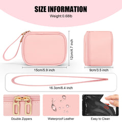 Relavel bolsa maquillaje mini con tres modos de iluminación para precisión.