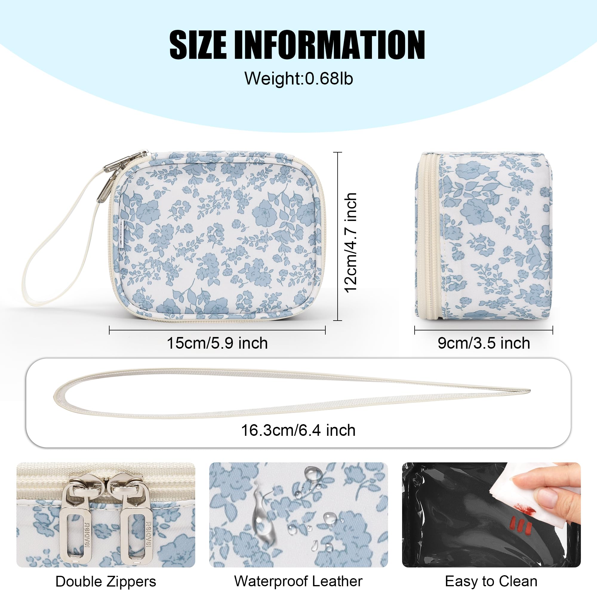 Relavel bolso maquillaje mini con 3 modos de luz para diferentes ambientes.