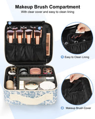 Relavel emplacement pinceaux, couvercle transparent pour un nettoyage simple.