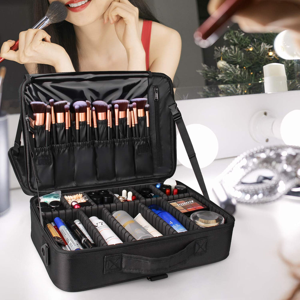 Relavel maletín maquillaje uso múltiple para joyas y cosméticos