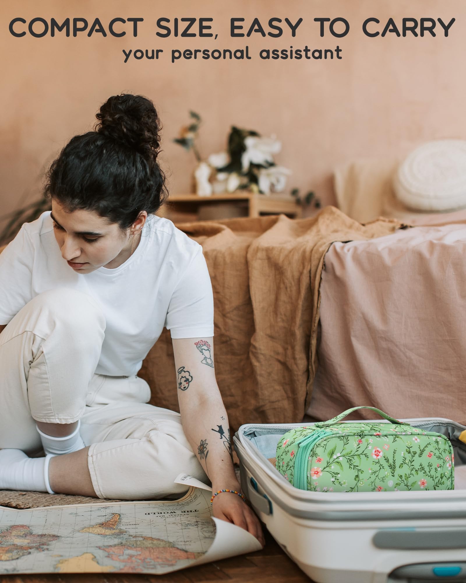 Relavel nylon duradero e impermeable protege cosméticos del agua y golpes.
