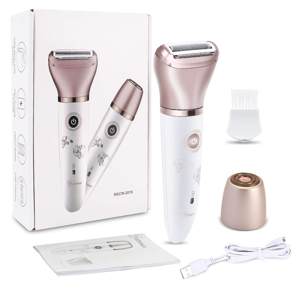 RenFox con doble cabezal, 2 en 1 para rostro y cuerpo.