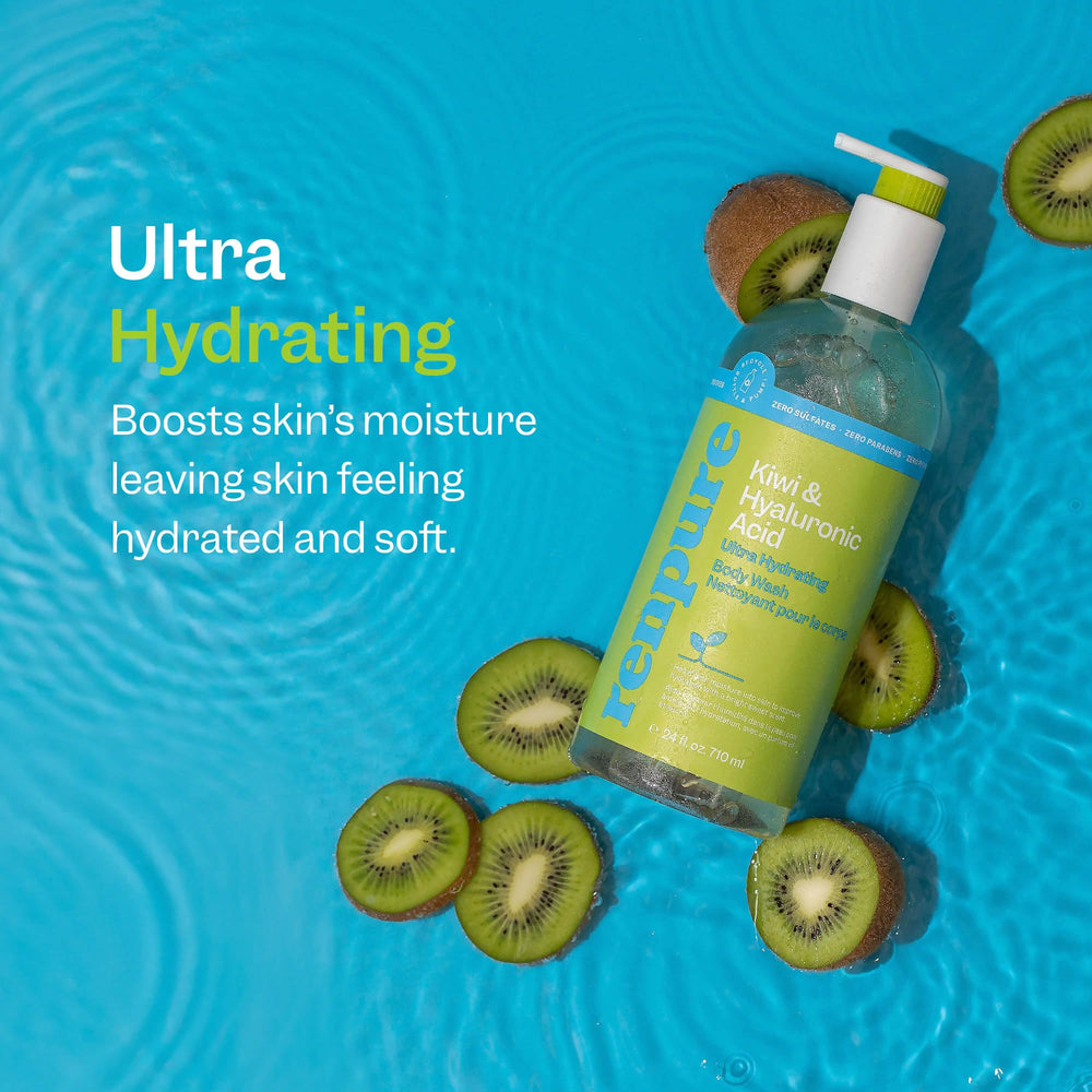 Renpure Kiwi textura espuma, limpieza suave que cuida la piel
