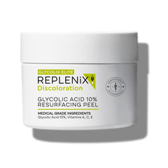 Replenix Glycolic 10% – toallitas exfoliantes – promueven tono uniforme y piel suave.