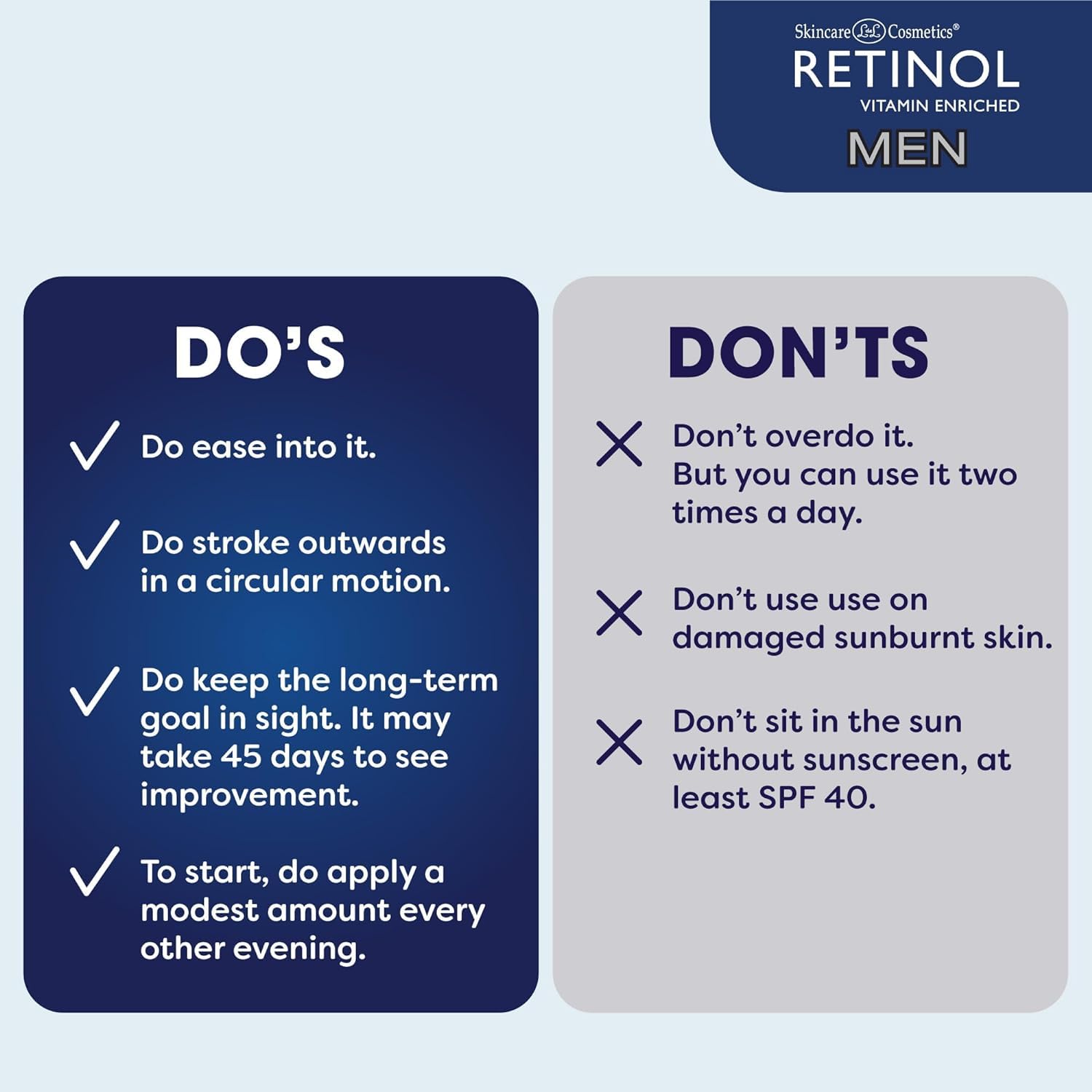 Retinol Crème Mains non-grasse, absorption rapide et utilisation quotidienne.