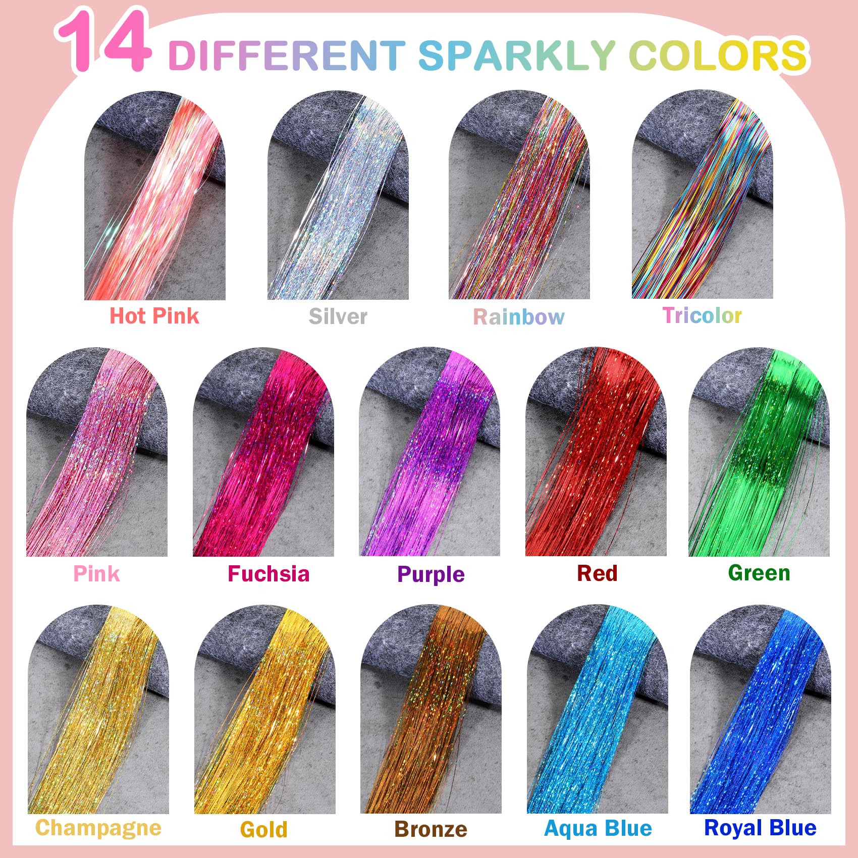 Revahope accesorios para coleta y gomas de colores para peinados seguros.
