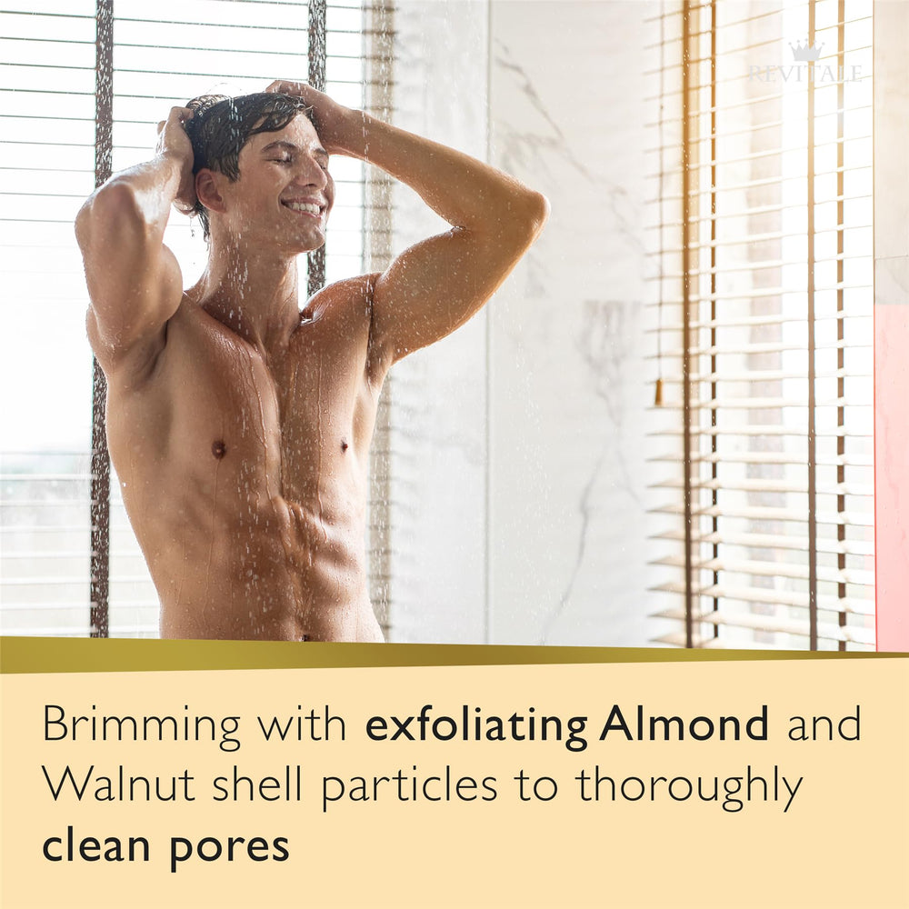 REVITALE Textura exfoliante con almendra y nuez para renovación diaria.