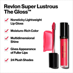 REVLON Brillo de labios Rose Quartz hidratantes para labios suaves.