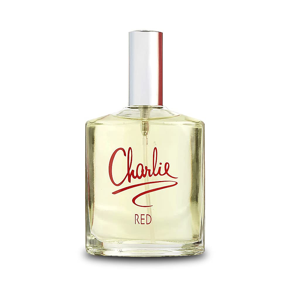 Empaque de caja de REVLON Charlie Red EDT, empaque original y sello de autenticidad.