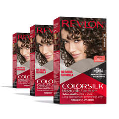 REVLON Colorsilk tono 30 marrón oscuro para cobertura del cabello y brillo