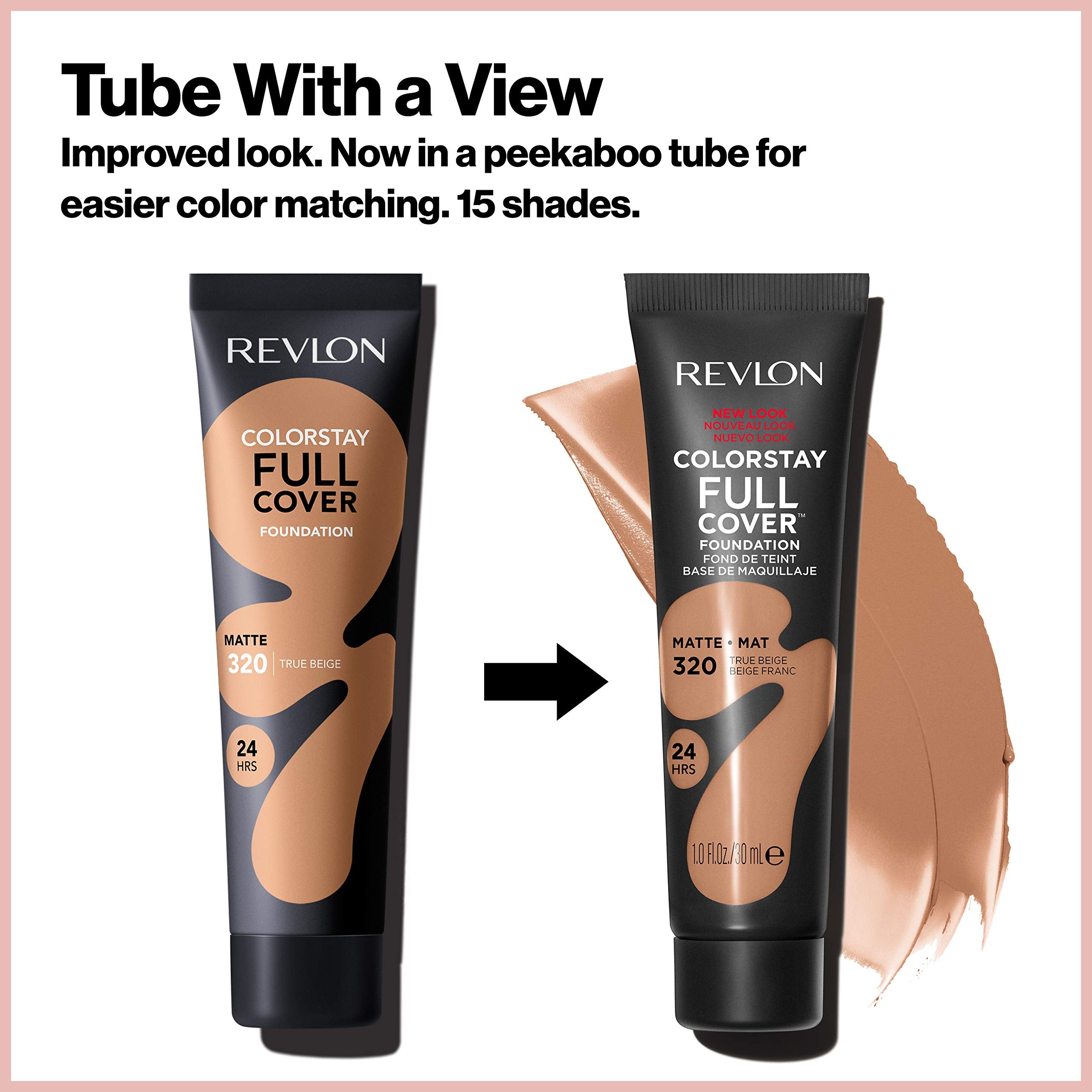 Revlon ColorStay easy-apply tube packaging for on-the-go makeup.