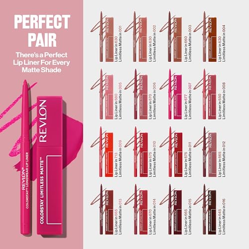 Empaque portátil de Revlon ColorStay Limitless Matte Lipstick para retoques en cualquier lugar.