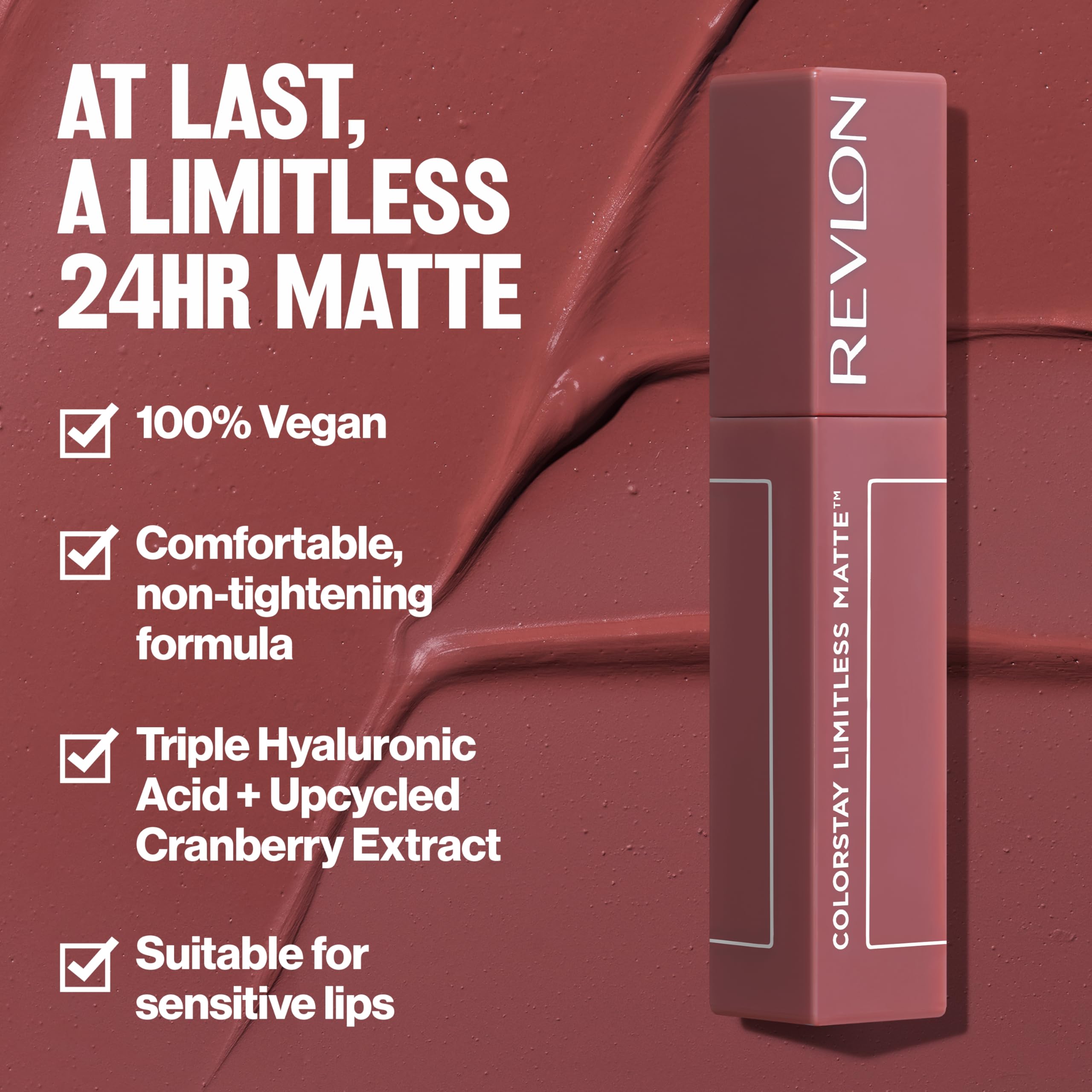 Pigmento vibrante en REVLON ColorStay Limitless Matte para un acabado mate intenso.