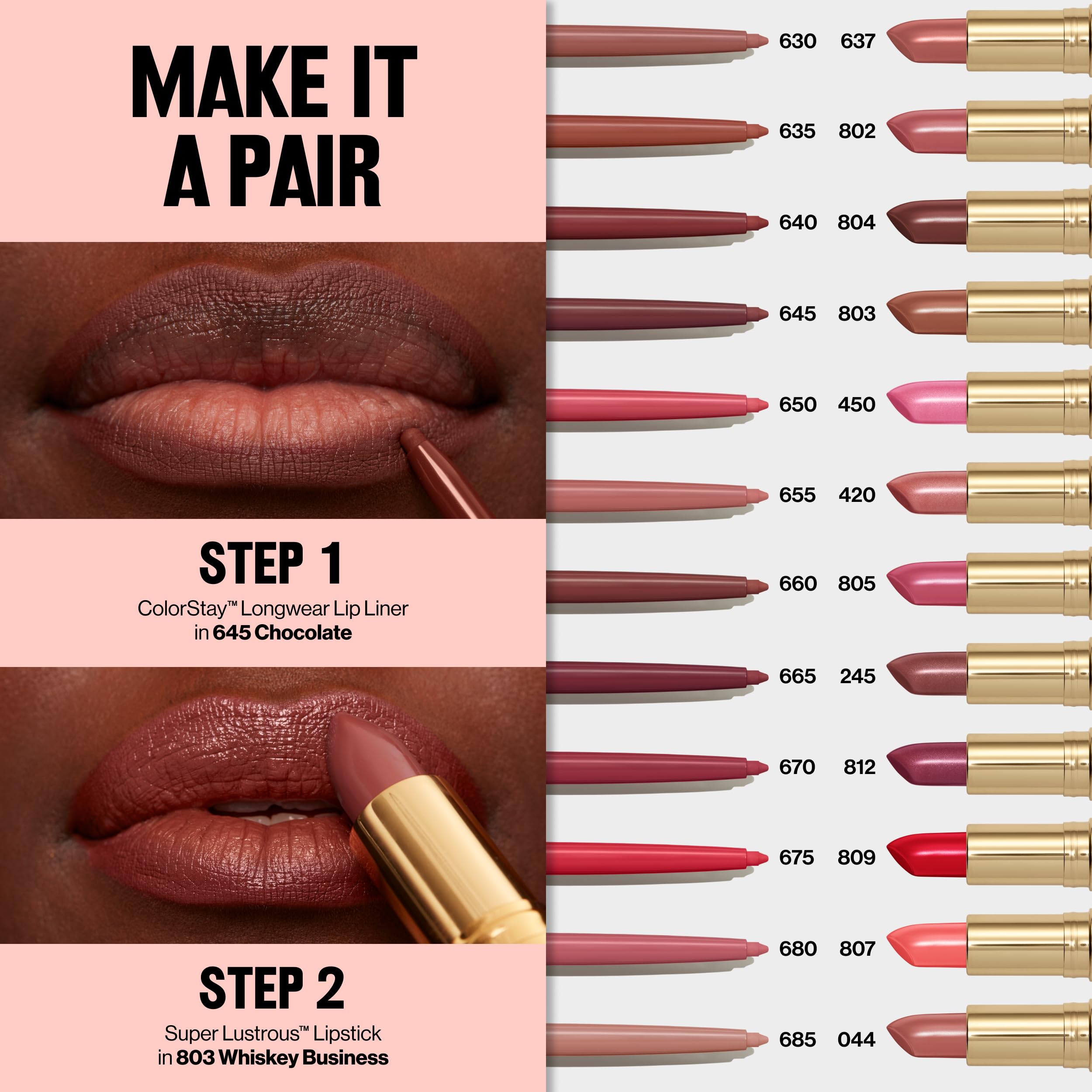 Empaque compacto de REVLON ColorStay Lip Liner, ideal para viaje.