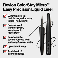 Muestra oscura en piel con delineador REVLON ColorStay Micro