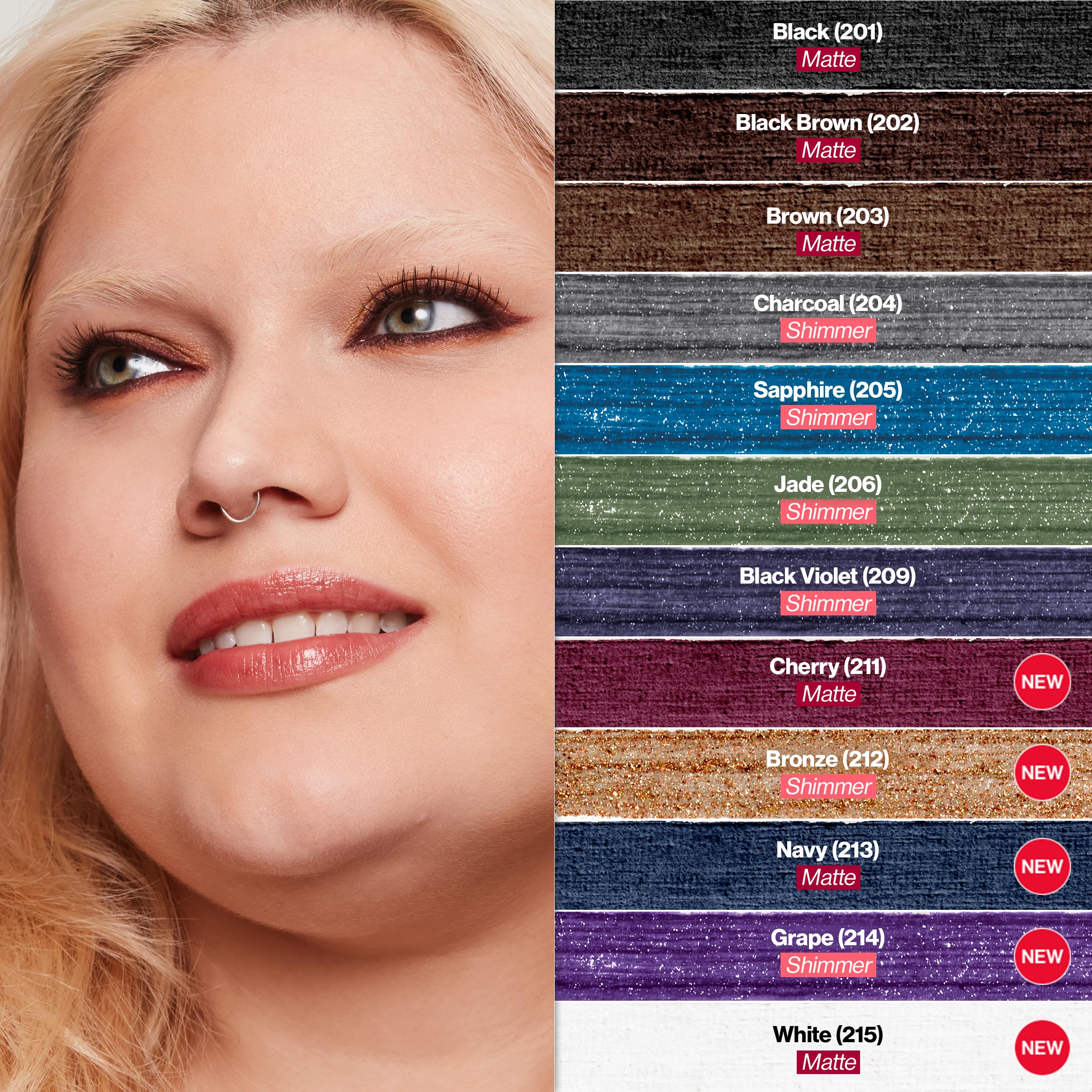 Fórmula resistente al agua y a la transferencia en delineador REVLON