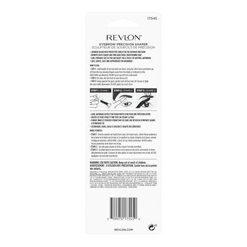 REVLON Modelador de Cejas Precisión con escudo protector para mayor seguridad durante la depilación.