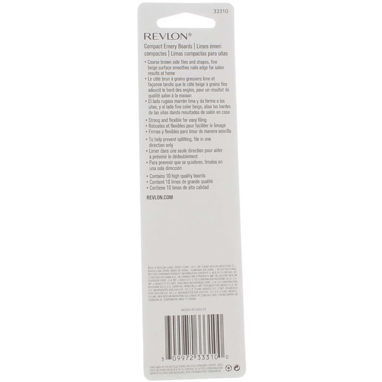 Limas REVLON hechas en Estados Unidos con control de calidad.
