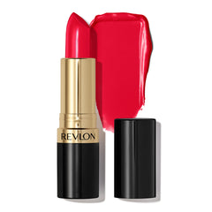 Revlon Super Lustrous Lipstick tono rosa encantador para labios suaves.