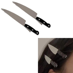 RFTWXHPN mini horquillas cuchillo cabello, ideal para looks góticos o de cosplay.