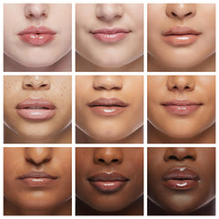 Textura cremosa de Rhode sobre los labios para una sensación suave.