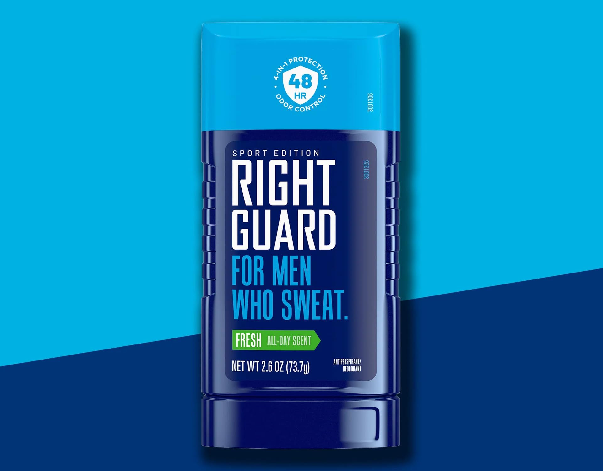 Right Guard desodorante sólido invisible, diseño compacto para bolso y viaje.