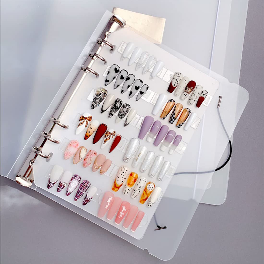 Rikolto Organizador de uñas pegadas para ordenar y proteger las uñas postizas