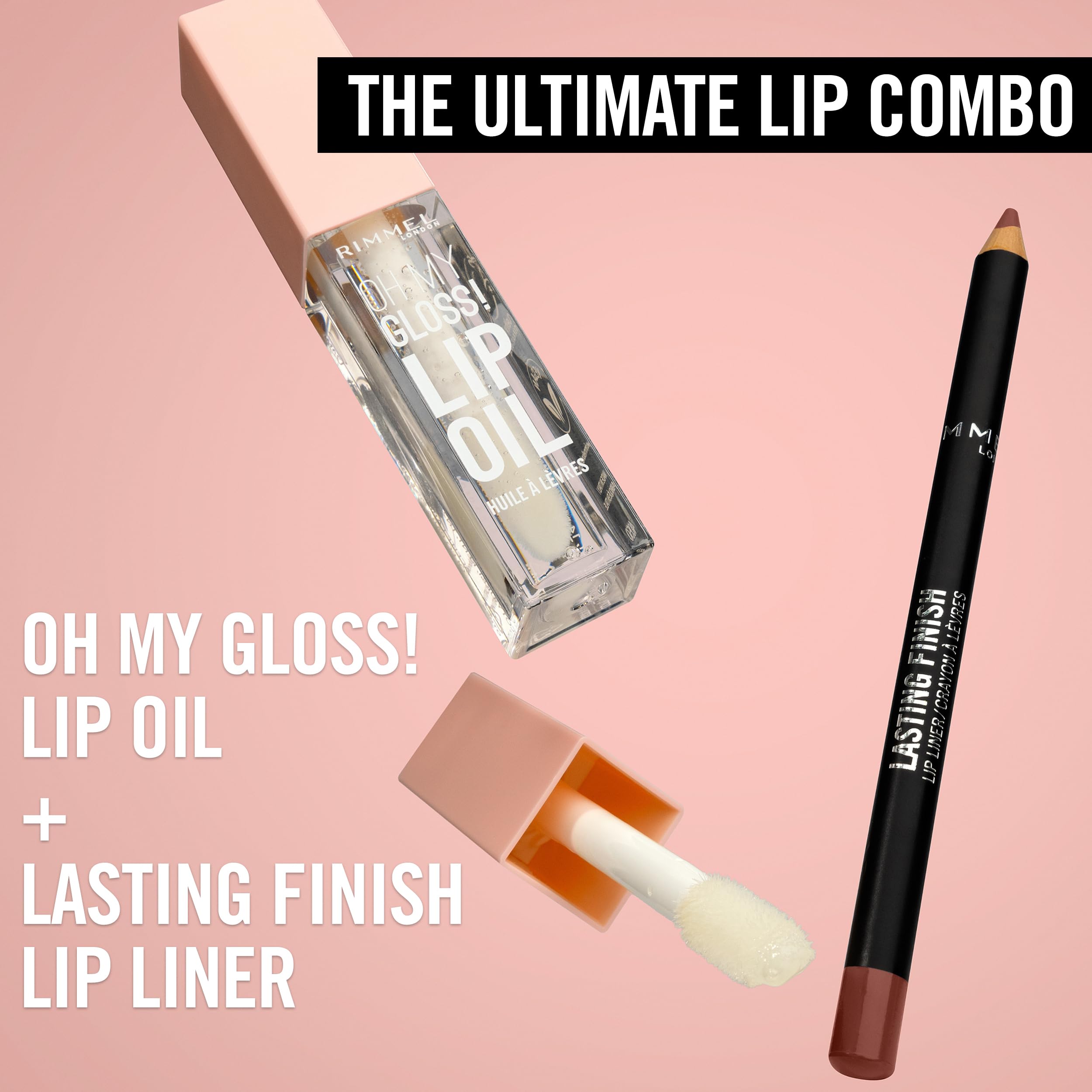 Delineador Rimmel 8HR compatible con tonos rosados y beige.